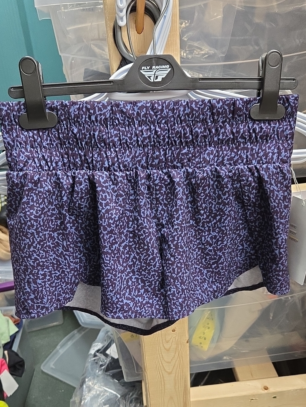 Z By Zella Size XS Purple and Blue Patterned Swim Short